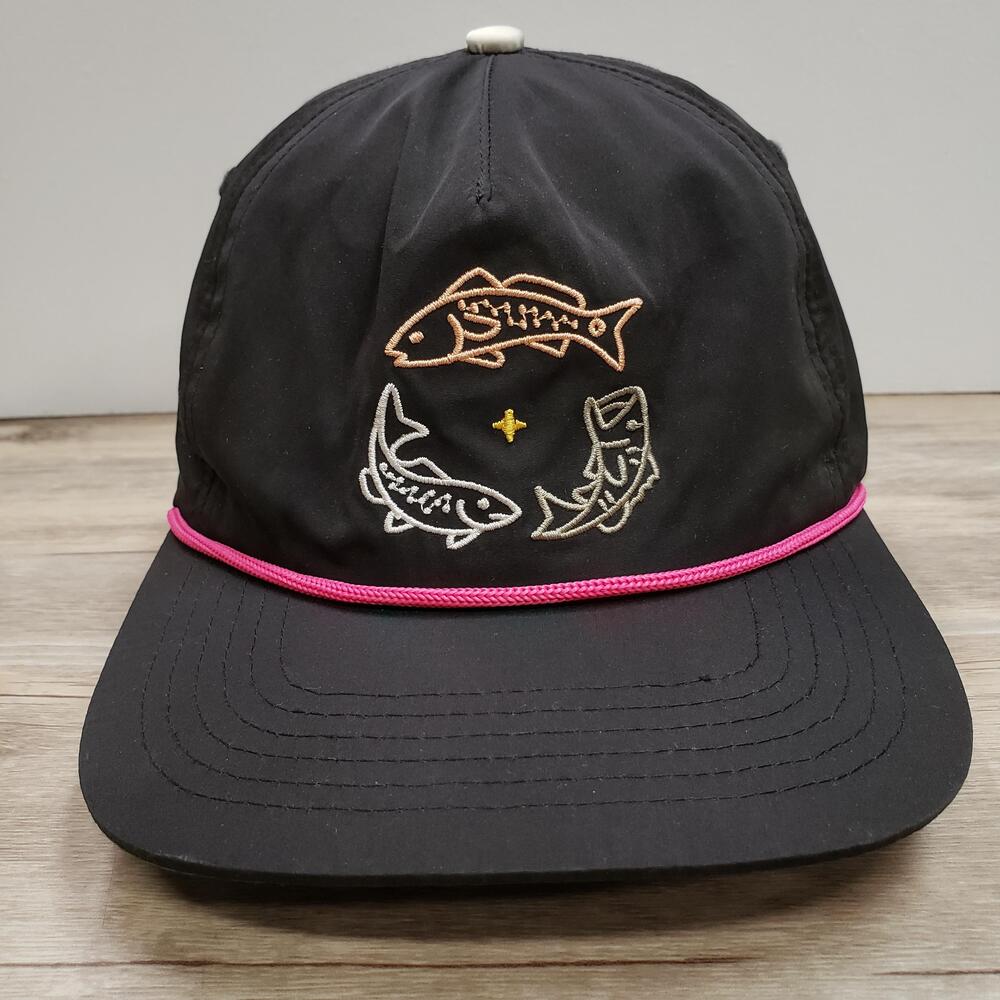 Staunch Traditional Outfitters Hat Cap Snapback Fly Girl Society Fish Black